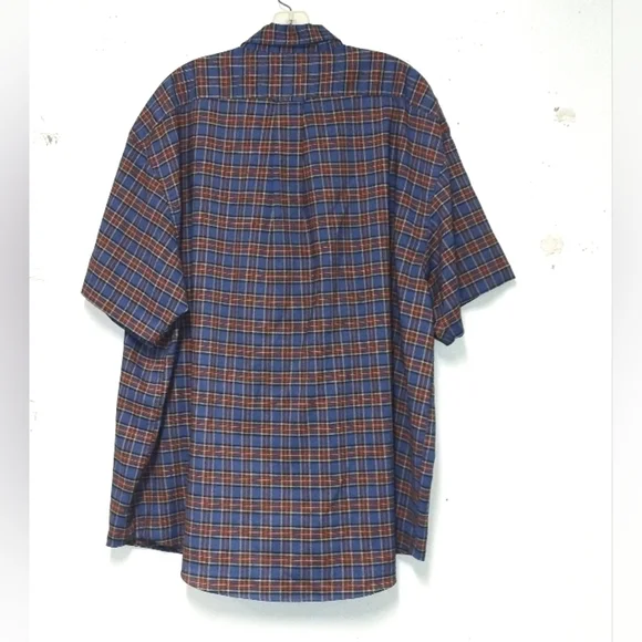 Town craft shirt scotch plaid wrinkle free red blue green white Size XXL - Picture 2 of 4